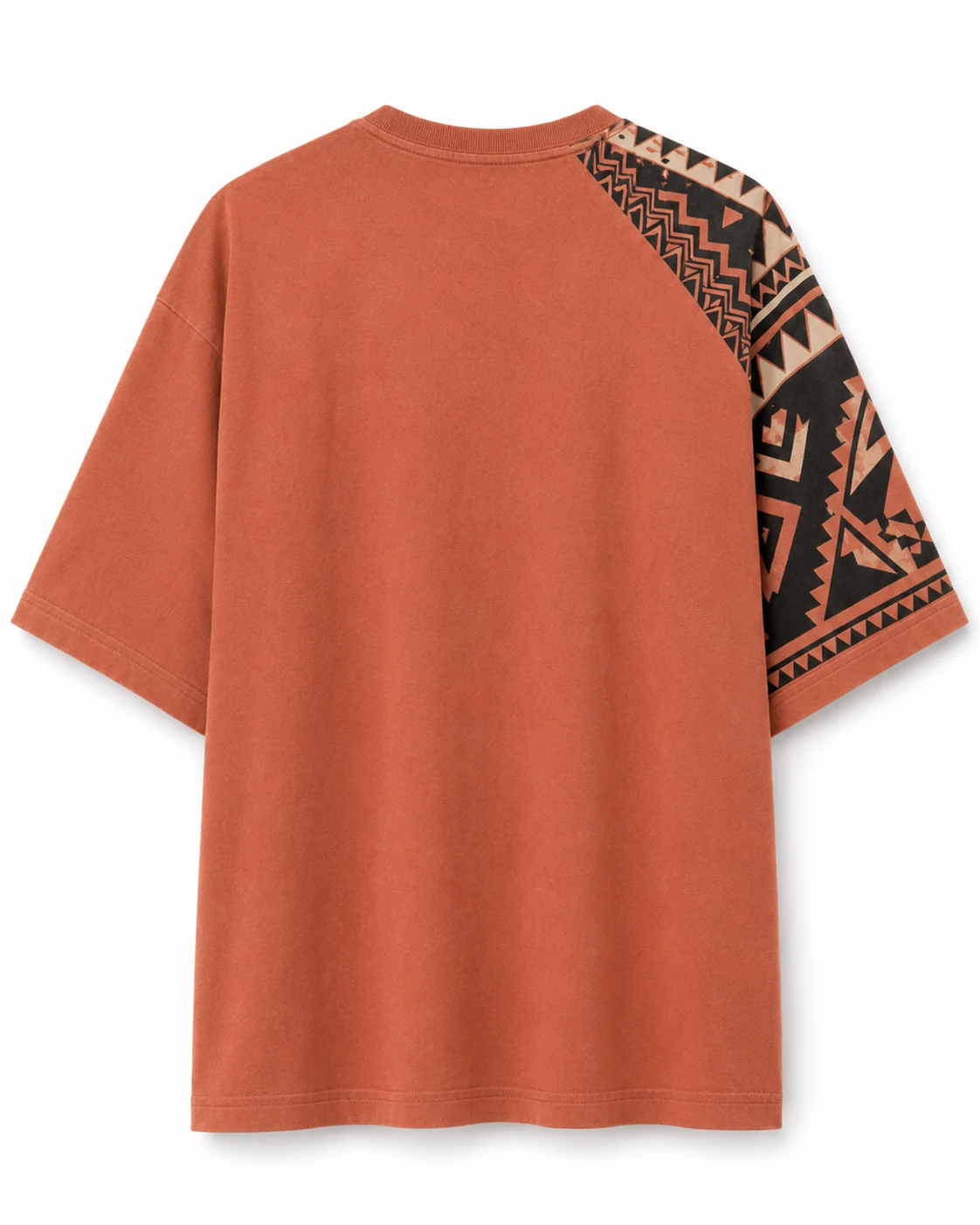 Terracotta Heritage printed round-neck T-shirt back view