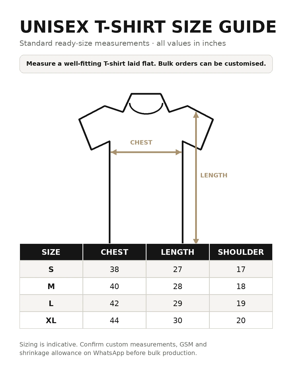 How to create an accurate T-shirt size guide